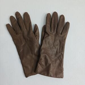 Gloves Womens Dress Cashmere Silk Size 7.5 Grandoe Brown Lined So Soft Old Money